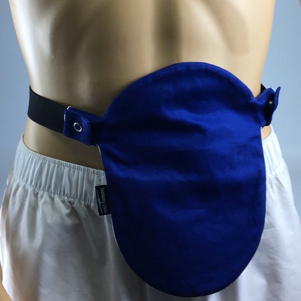 Navy Blue Ostomy Colostomy Pouch Bag Cover-  Snaps on Belt - For ConvaTec & Hollister