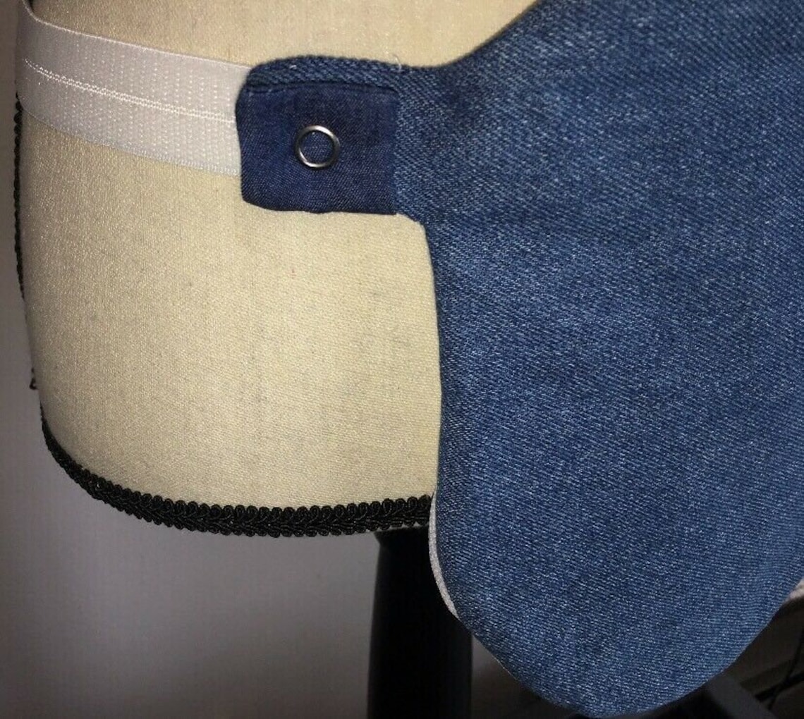 Denim Ostomy Colostomy Urostomy Pouch Bag Cover Snaps On for Use With