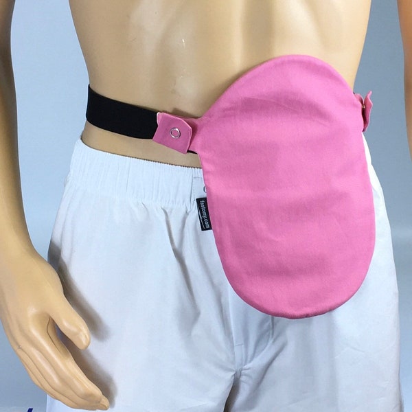 Pink Ostomy Colostomy Urostomy Fastomy Brand Pouch Bag Cover - Snaps On- For Use With ConvaTec & Hollister Brand Pouches