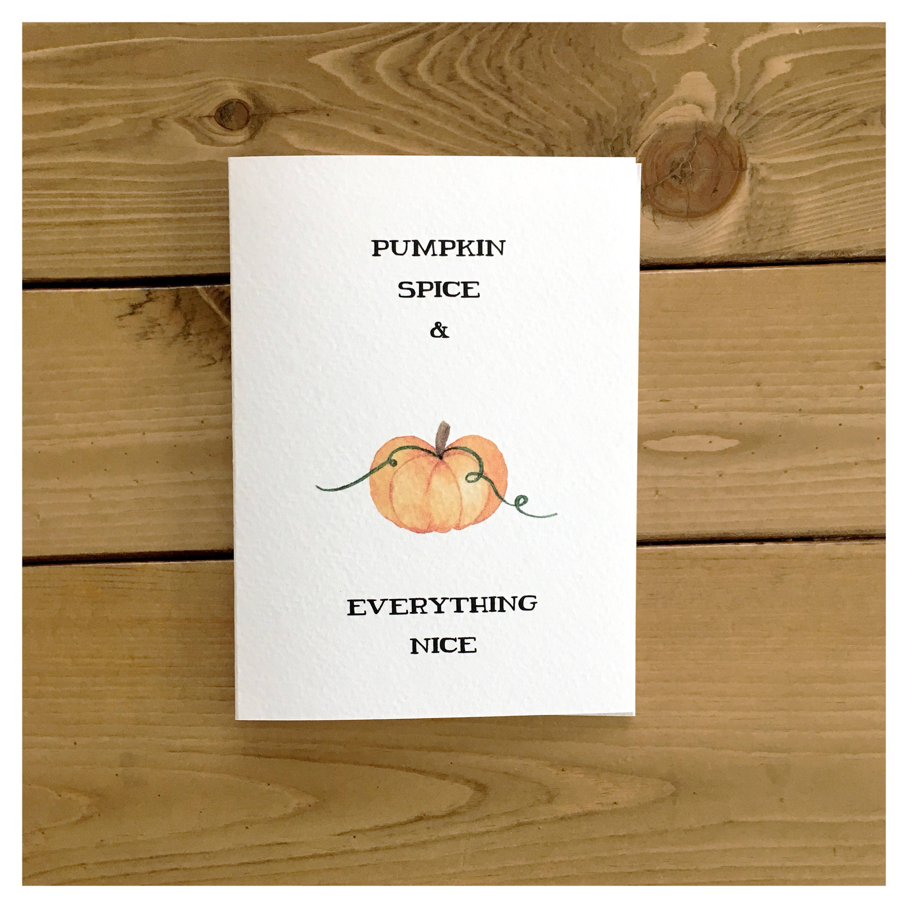 Pumpkin Card // pumpkin spice, pumpkin patch, thanksgiving card ...