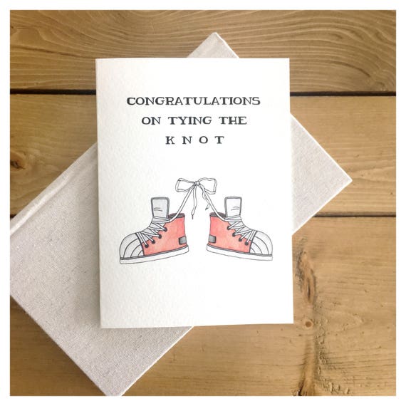 Tying the Knot // wedding card gender neutral wedding card Etsy