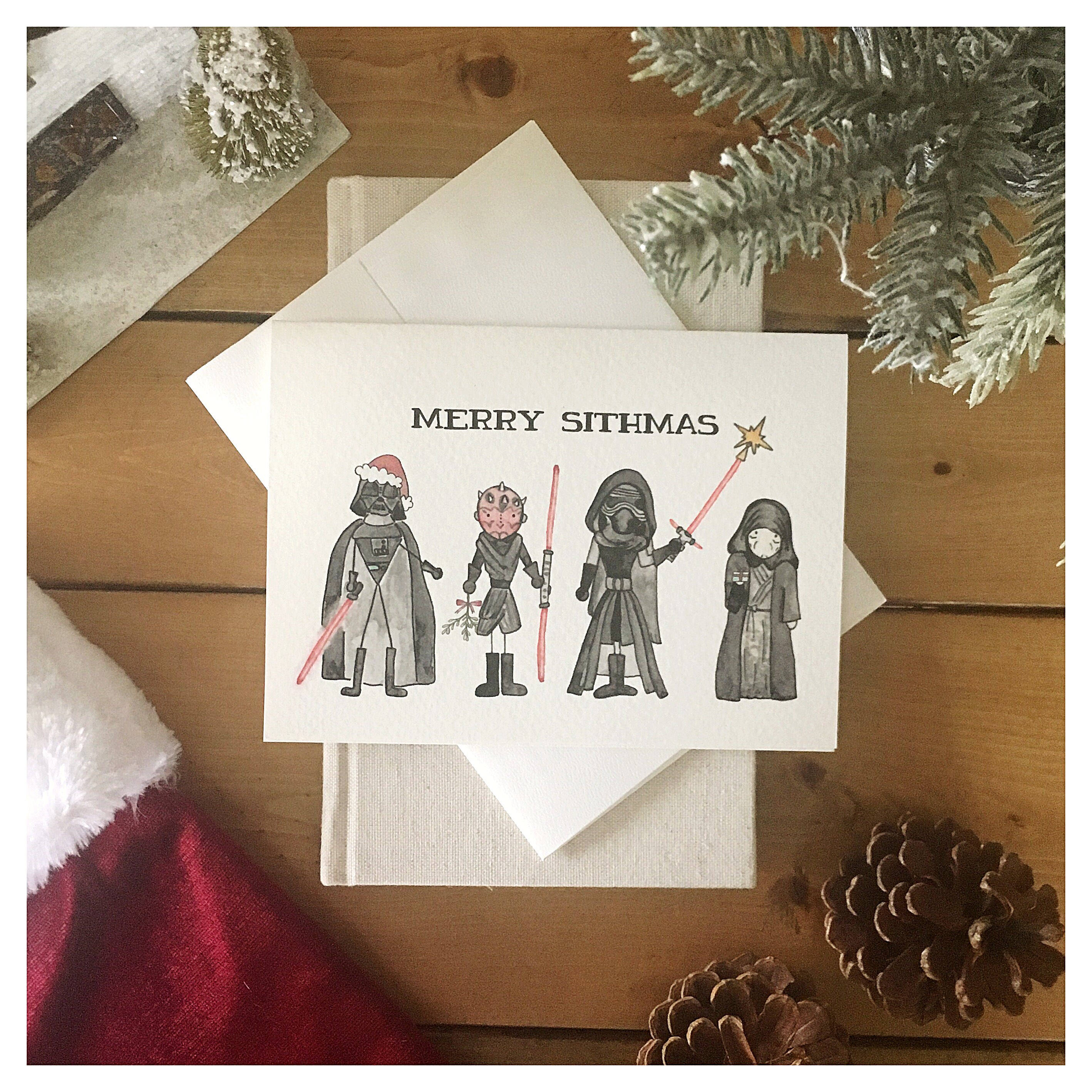 Merry Sithmas // Star Wars Christmas Card Star Wars Card | Etsy