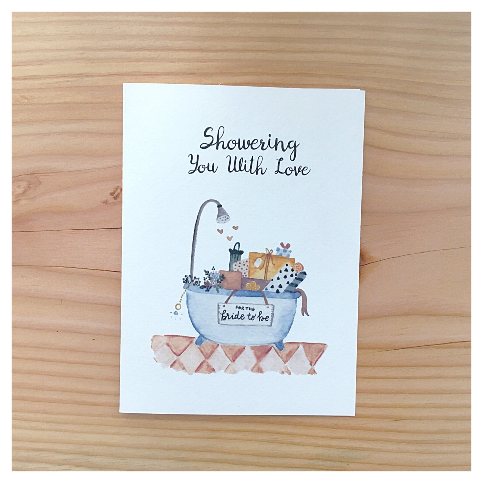 BRIDAL SHOWER CARD / bridal shower gift card for bride cute Etsy