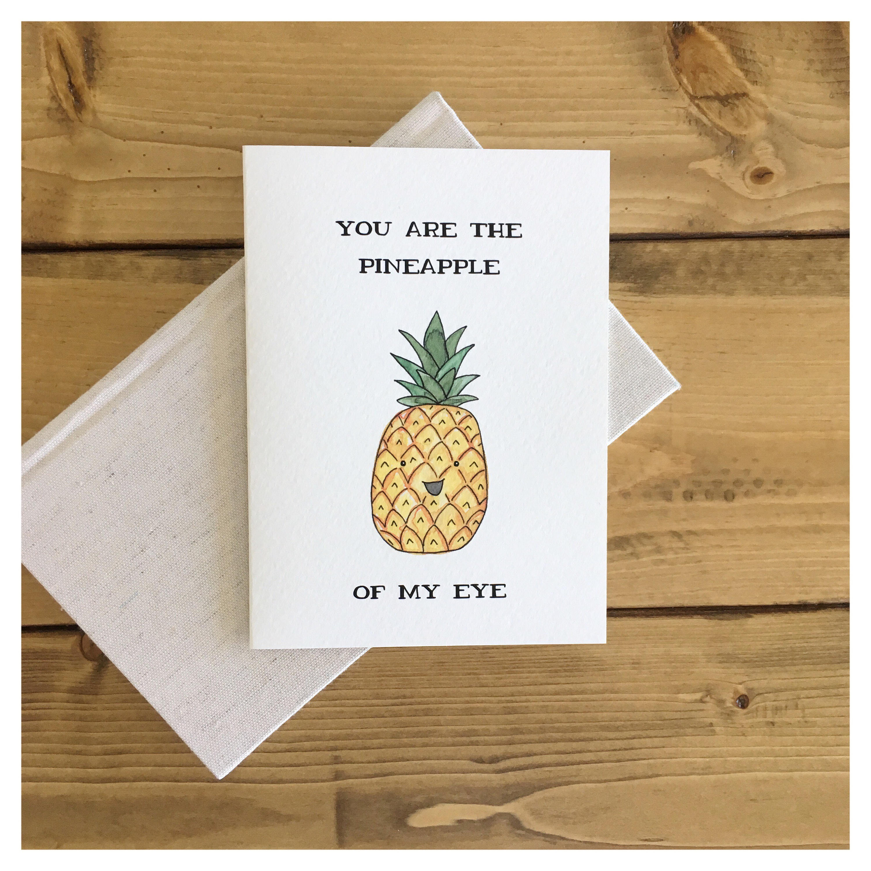 Pineapple Card Pineapple Pineapple Gift Snail Mail Etsy