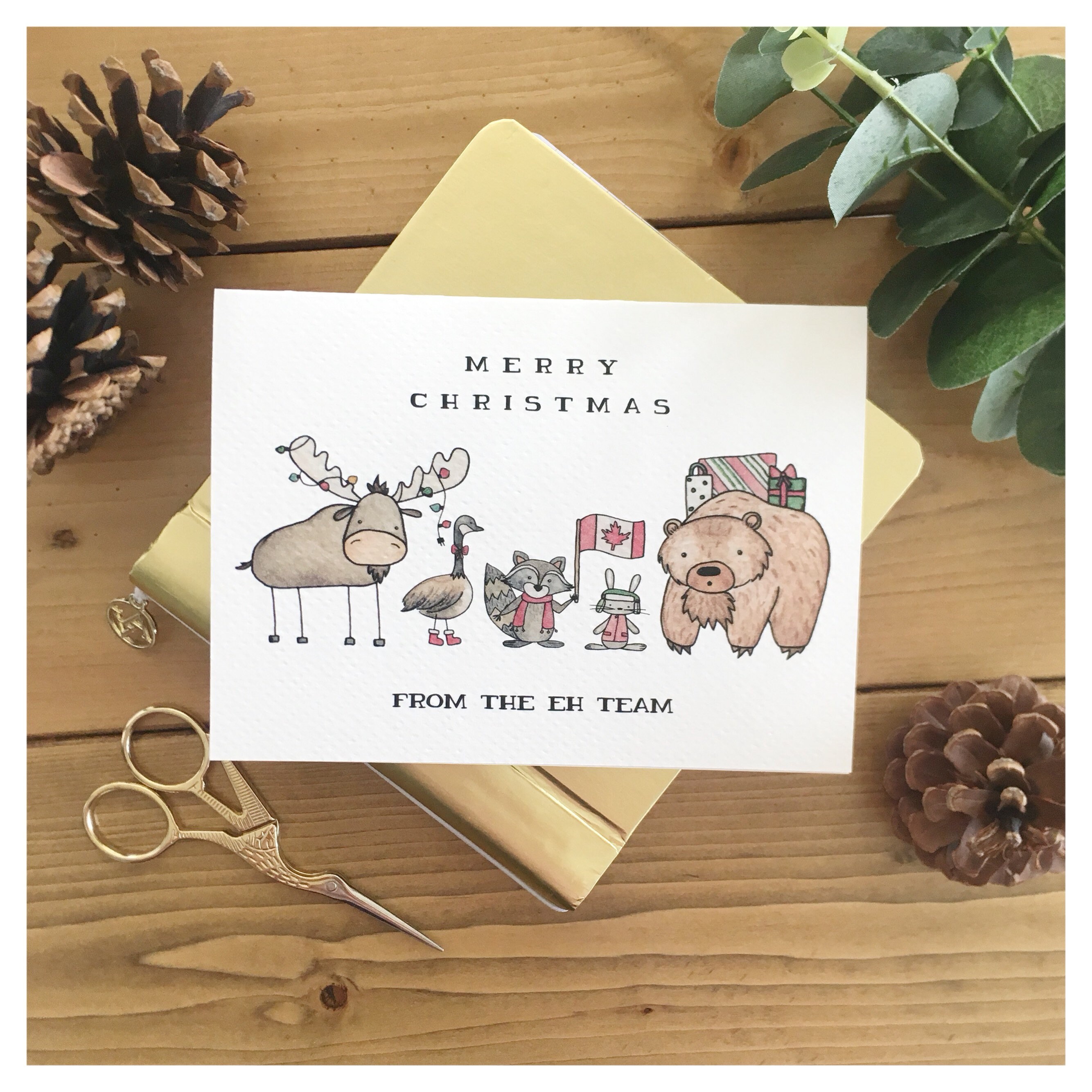 Eh Team Weihnachtskarte / / Kanada Karte kanadische Etsy