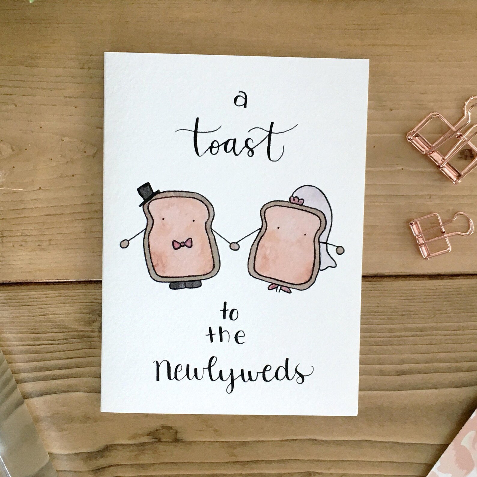 Toast To The Newlywed Card toast couple Toast Card Funny Etsy