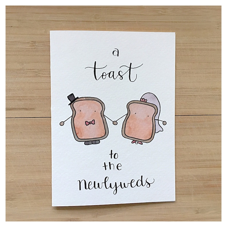 Toast To The Newlywed Card toast couple Toast Card Funny Etsy
