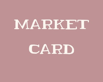 Market Card // a kenziecard design that you may have seen at a local market or store front in Canada