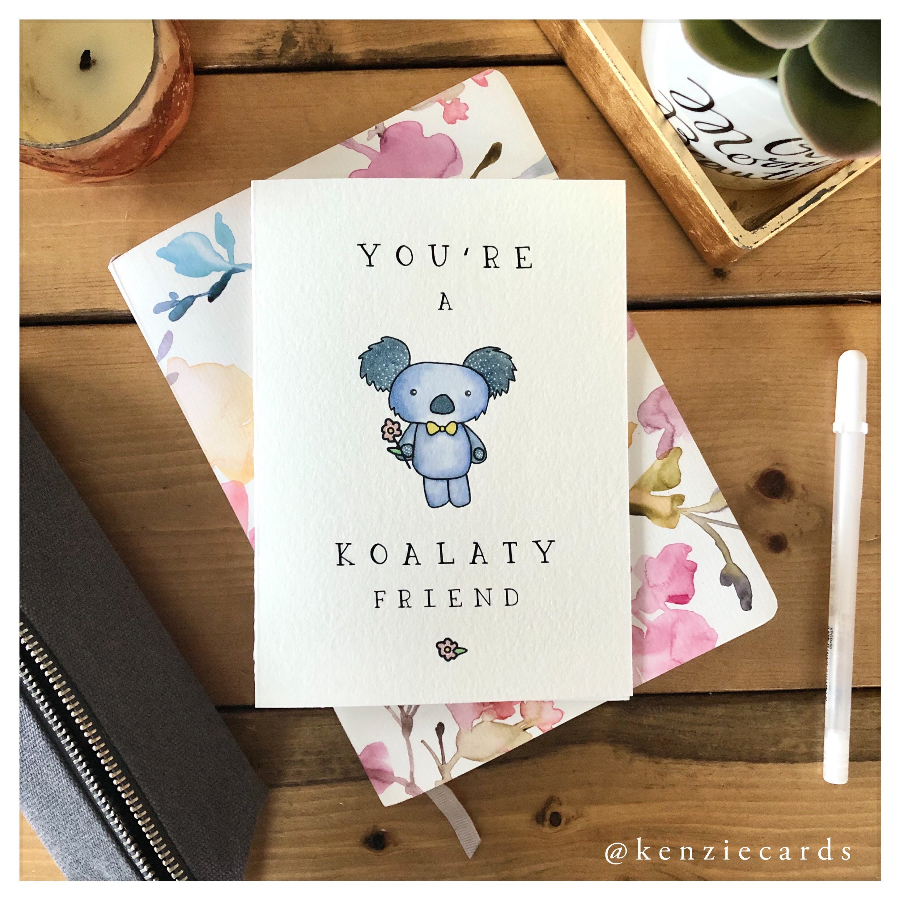 KOALA Card Koala Greeting Cards Snail Mail Friendship | Etsy