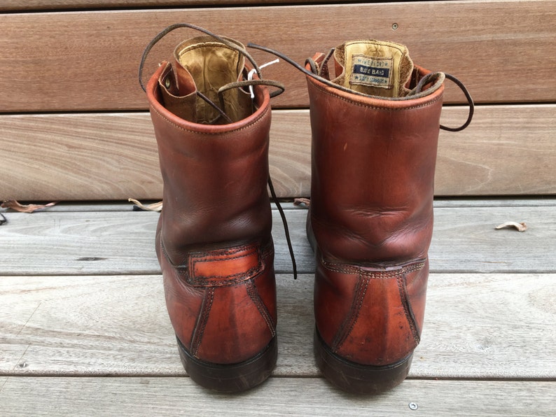 Rare 50s Vintage Blue Band Work Boots Moc Toe Vintage Americana Men/'s 8.5 E