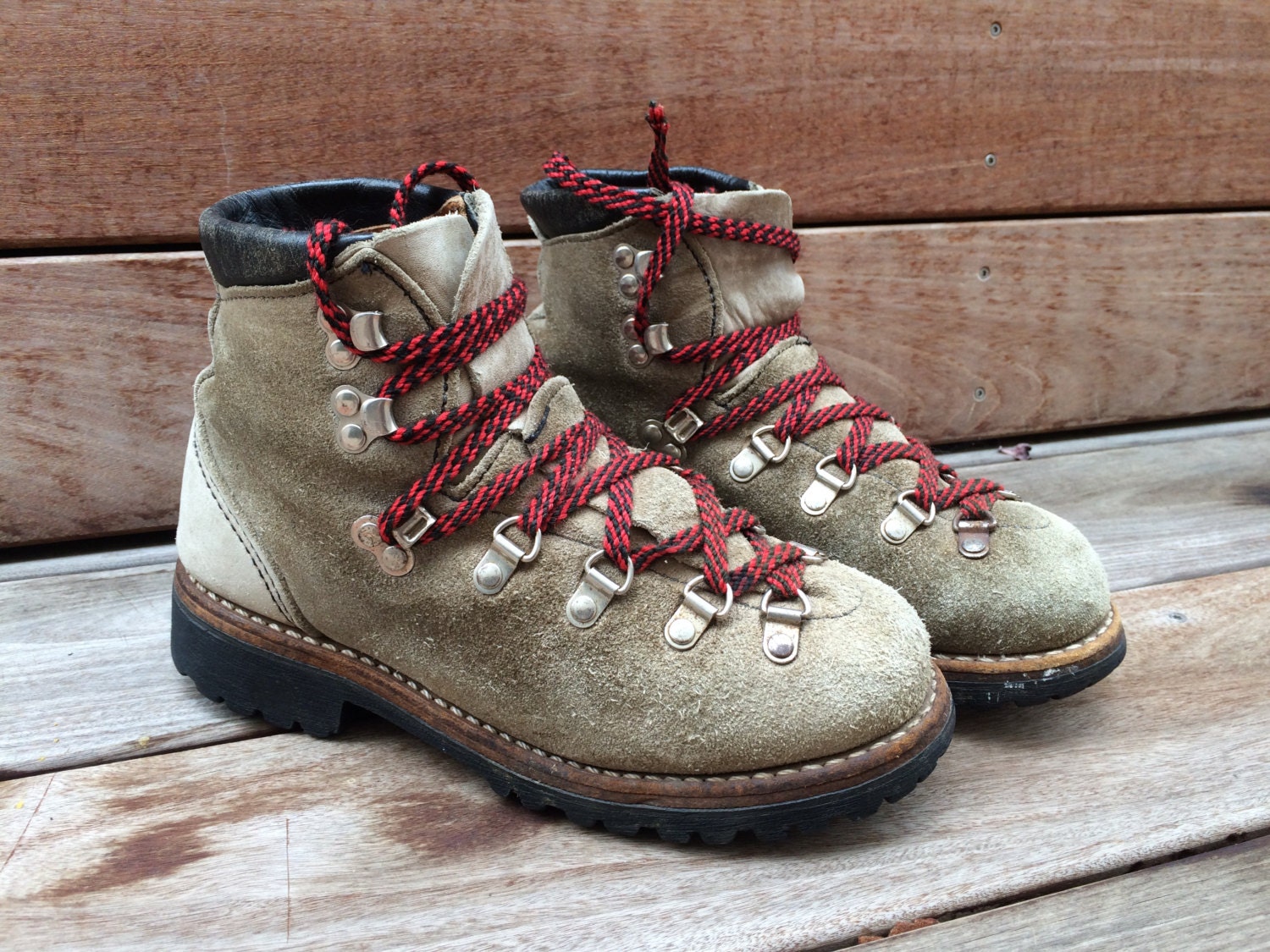 Vintage Hiking boots Women's 4 Vintage mountaineering Etsy