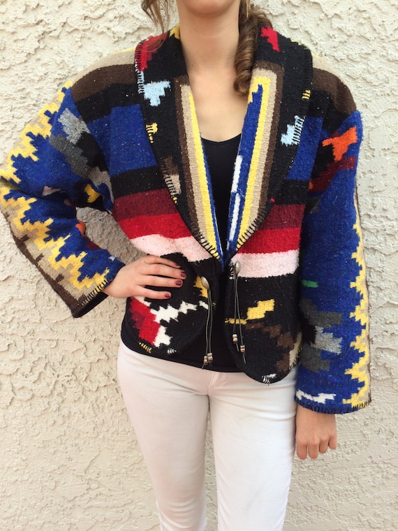 Vintage Western Coat Southwest Chic Multicolor Jac