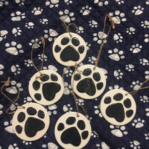 Paw print ornaments
