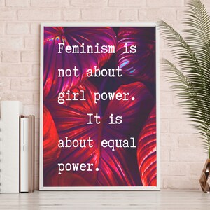 Girl Power Digital Print / Feminist Wall Art / Girl Power / Girl Office Decor