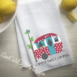 Camper Kitchen Towel Camping Gift Camp Kitchen RV Decor Vintage Trailer  Camper Decor Motor Home Decor Towels Retirement Gift 