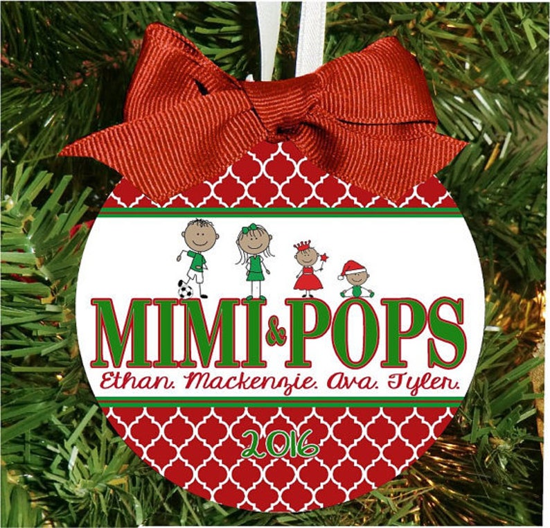 Download Ornaments Large 4 Quatrafoil Christmas Ornament Holiday Ornament Personalized Ornament Christmas Gift Grandparents Ornament Grandma Christmas Home Living
