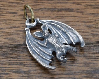 SV925 BAT Pendant,delicate hand carving,925,Solid Sterling Silver Brass,PH91(SV925)