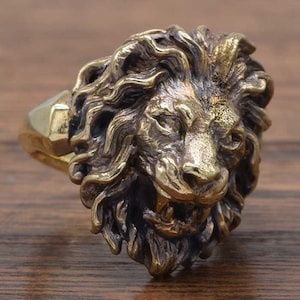 LION guardian Ring,delicate hand carving,925,Solid Sterling Silver
