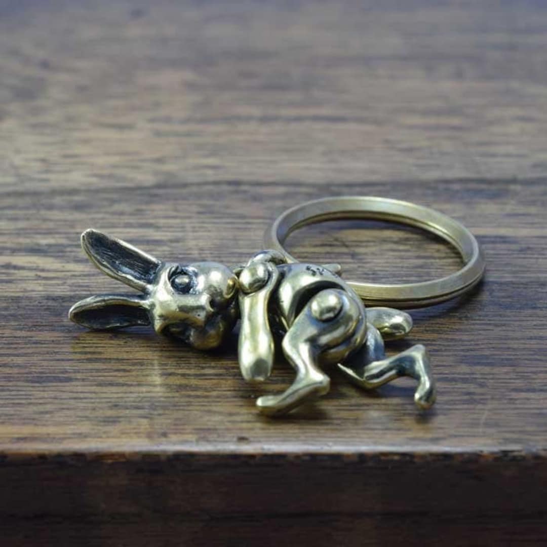 Movable Rabbit Keyring,rabbit Lover,movable Arms and Legs,gift,delicate ...