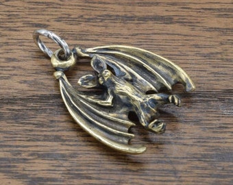 Brass BAT Pendant,delicate hand carving,925,PH91(Brass)