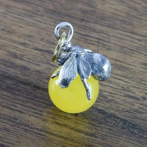 Bee Pendant,Honey Bee Pendant,Honey Ball,delicate hand carving,925,Solid Sterling Silver Brass,