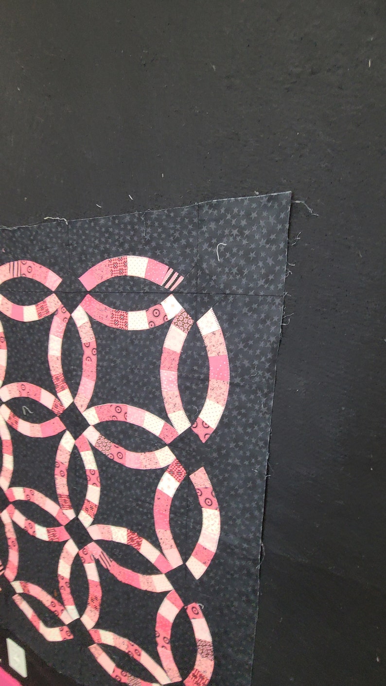 Quilt Design Wall Fabric Black Etsy