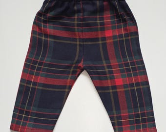 Modern Tartan Print Trousers Pants Trews Baby Kids Clothes NEW