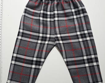 Modern Tartan Print Trousers Pants Trews Baby Kids Clothes NEW