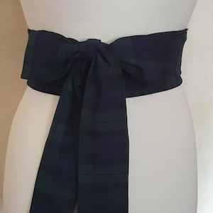 Women&#39;s Black Watch Tartan Sash, Scottish Tartan Plaid Sashes, Belt, Wedding Accessories