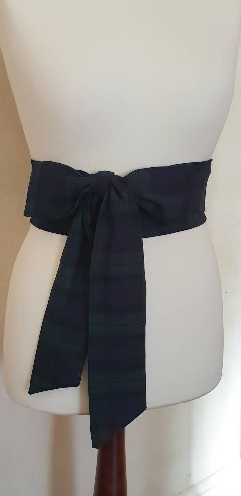 Women's Black Watch Tartan Sash, Scottish Tartan Plaid Sashes, Belt, Wedding Accessories