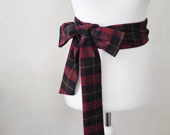 Women's Modern Tartan Sash, Scottish Tartan Plaid Sashes, Belt, Wedding Accessories