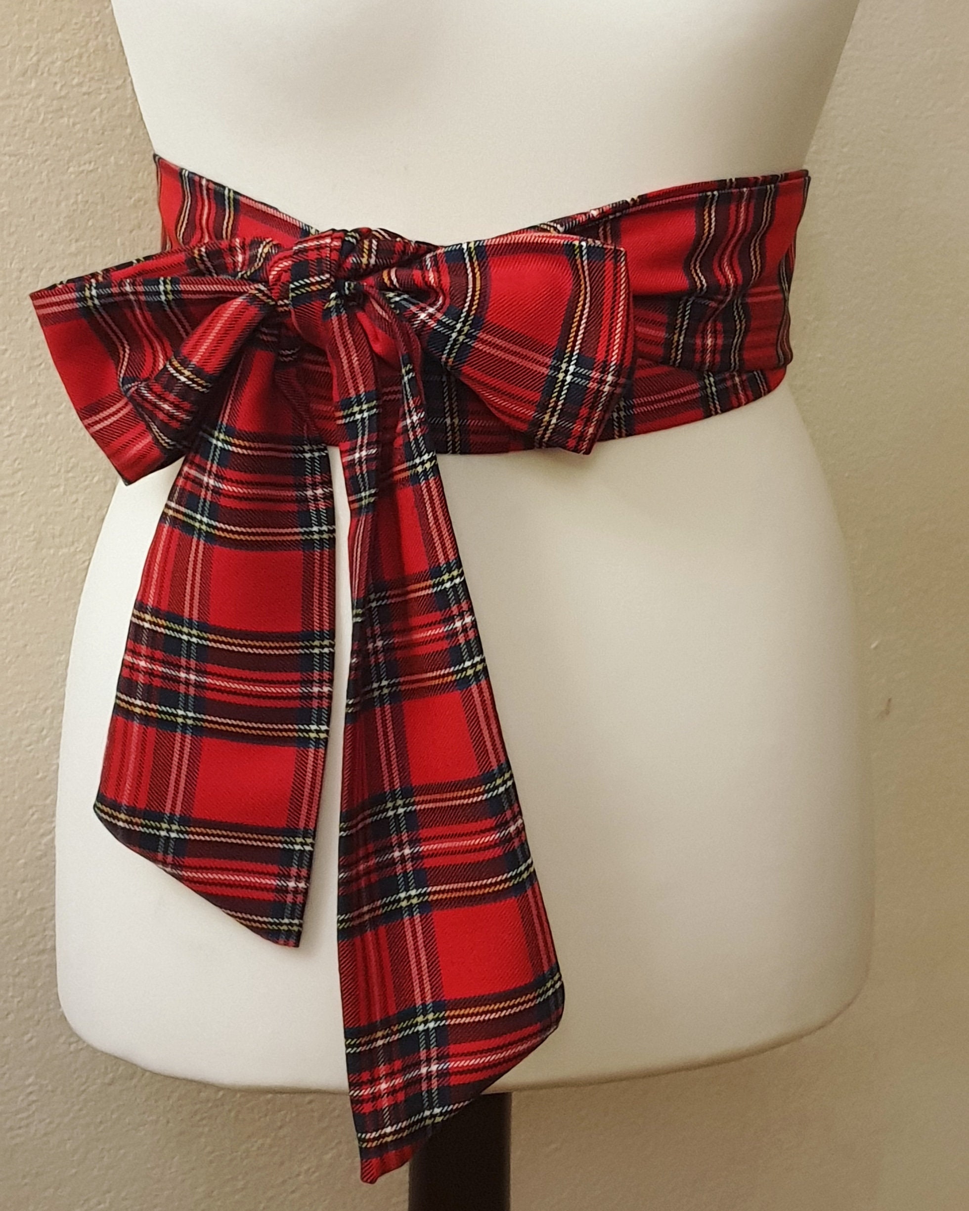 Women's Red Tartan Sash Scottish Tartan Plaid Sashes Etsy