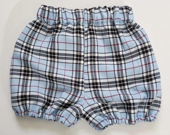 Baby Blue Scottish Tartan Print  Bloomer  for Boys or Girls Clothes Winter Xmas outfit NEW