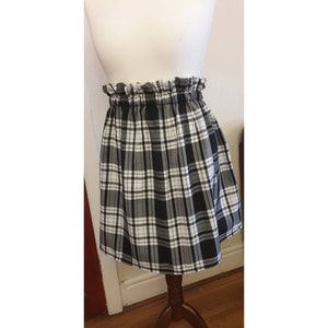 Women's Black Tartan Skirt New