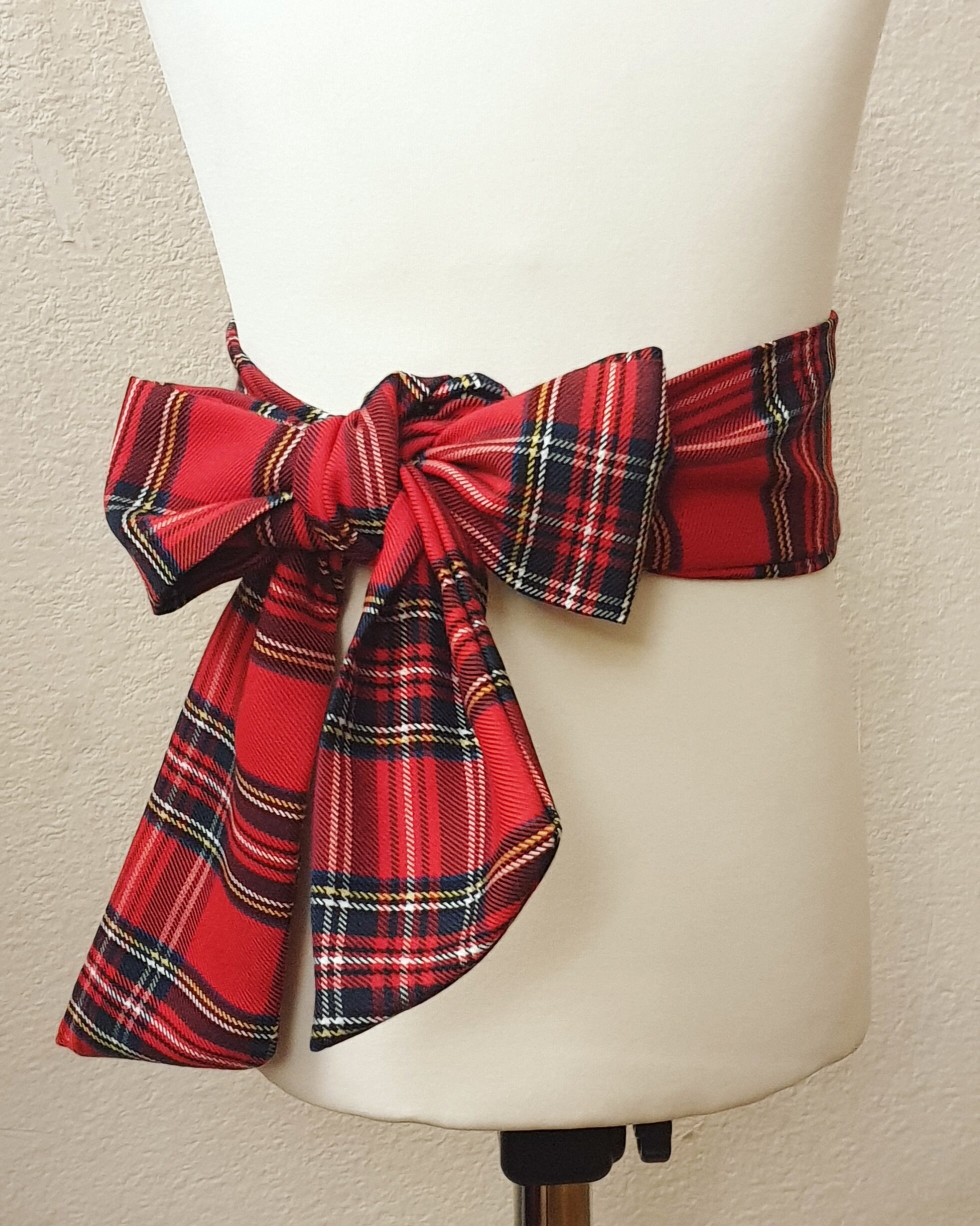 Kinder rot Tartan Mädchen Schärpe, Scottish Plaid Schärpen, Gürtel, Hochzeitszubehör