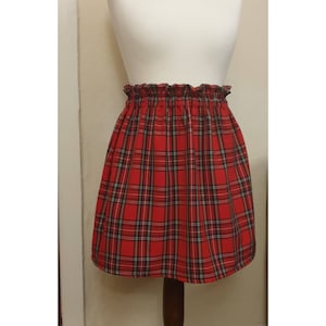Women's Red Royal scottish Stewart Tartan Skirt New