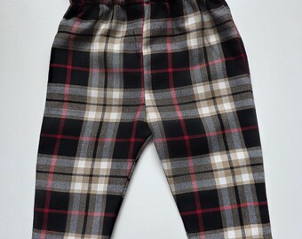 Tartan Print Trousers Pants Trews Baby Kids Clothes NEW