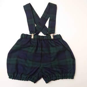 Black Watch Tartan bloomer with Braces Cute Baby Set Baby Boys Clothes NEW
