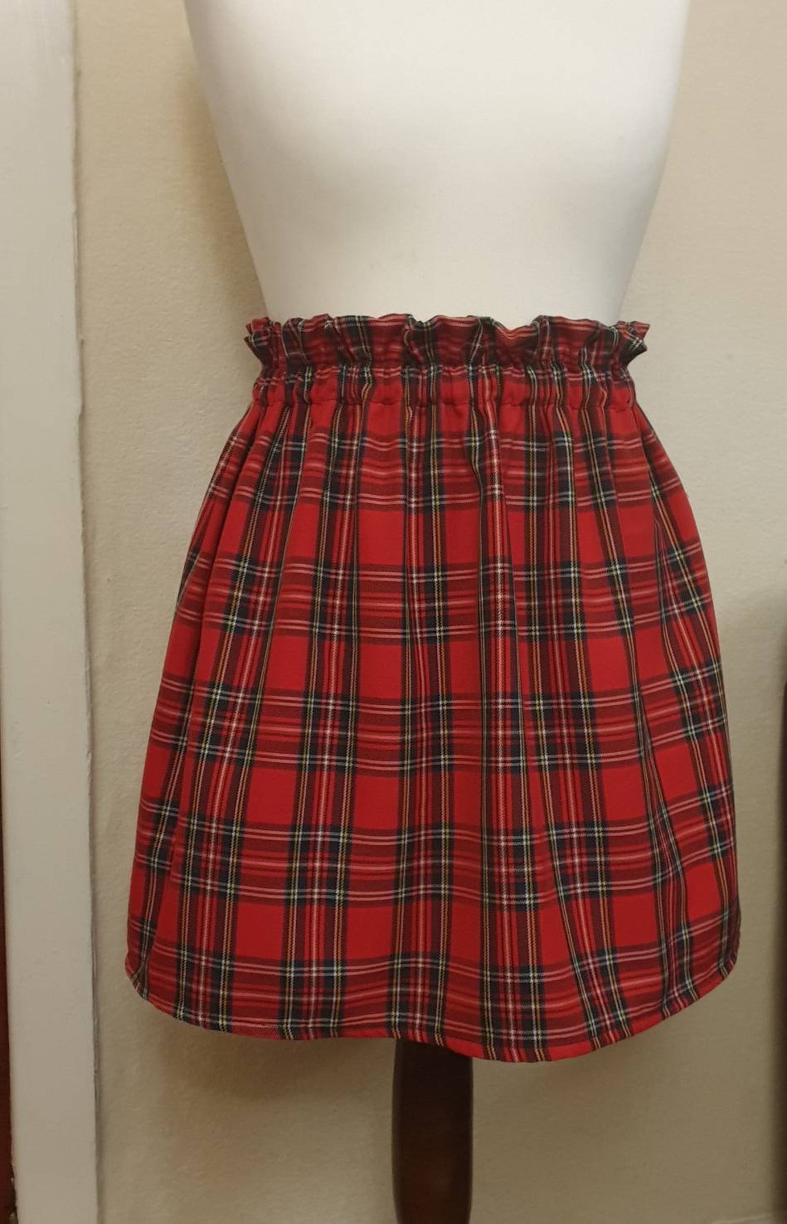 Women's Red Tartan Skirt New Etsy UK