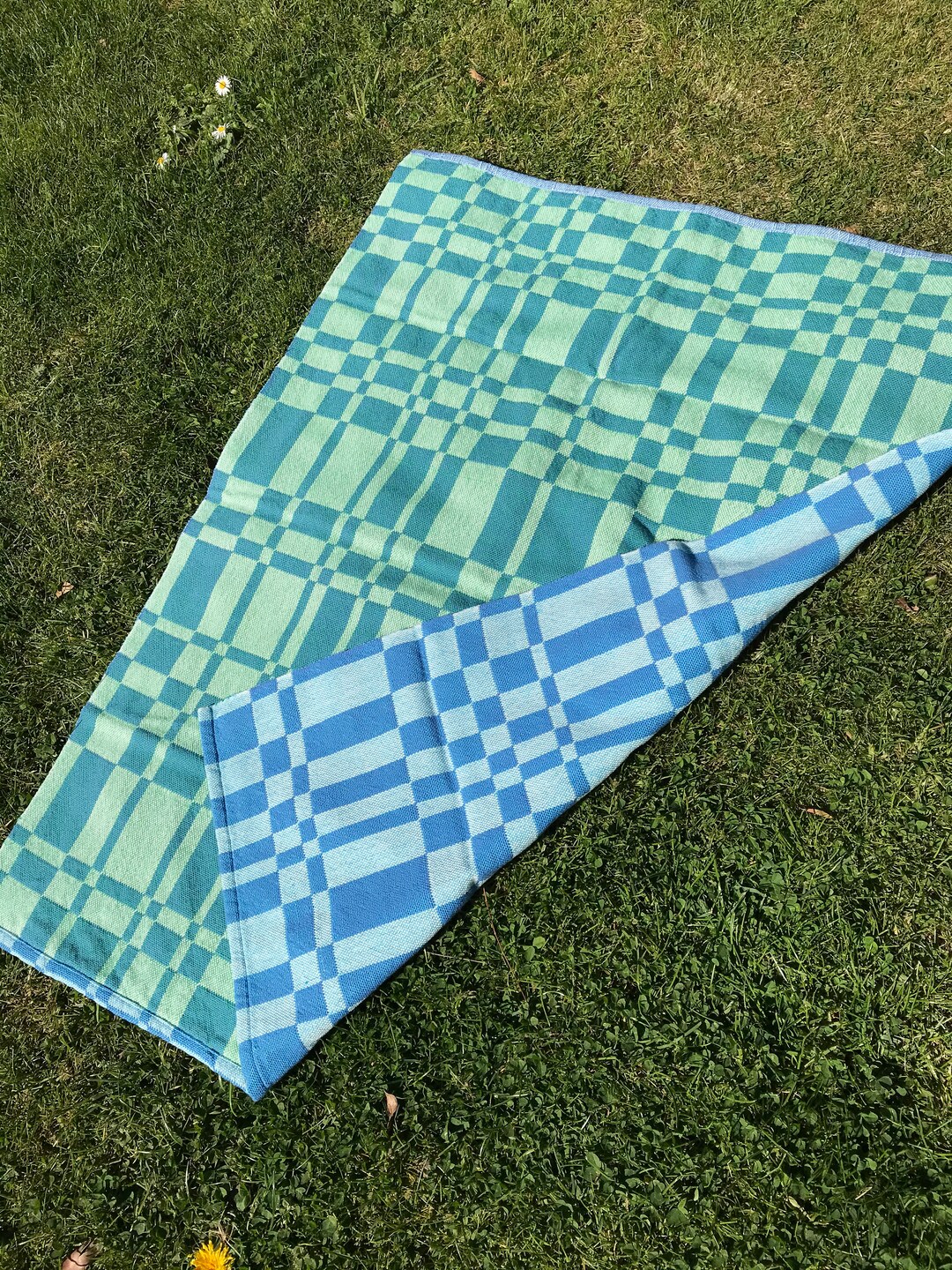 Handwoven Double Weave Blanket/throw Baby Blanket/lap Blanket Etsy