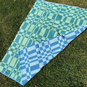 Handwoven Double Weave Blanket/throw Baby blanket/lap blanket 100% soft cotton. Ready to ship. image 1