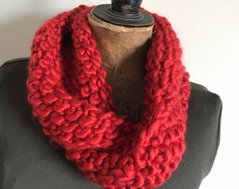 Gorgeous Super Chunky Hand Knit Snood. Ready to ship.