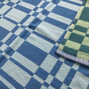 Handwoven Double Weave Blanket/throw Baby blanket/lap blanket 100% soft cotton. Ready to ship. image 7