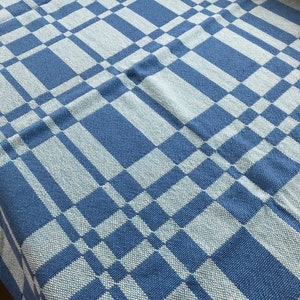 Handwoven Double Weave Blanket/throw Baby blanket/lap blanket 100% soft cotton. Ready to ship. image 4