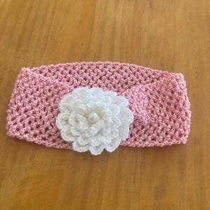 Handmade crocheted baby headband