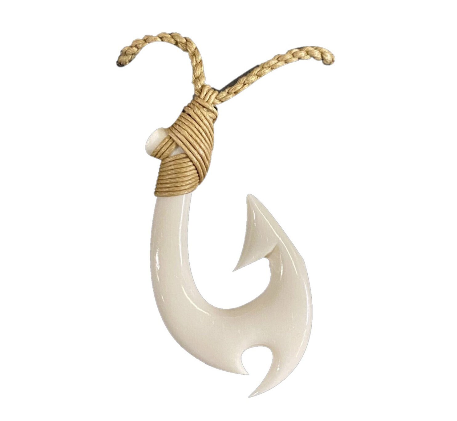 Buffalo Bone Hand Carved Maui Fish Hook Makau Knotted W/ Adjustable Hemp  Cord Rope Maori New Zealand Hawaii Polynesia Necklace Choker Design -   Canada