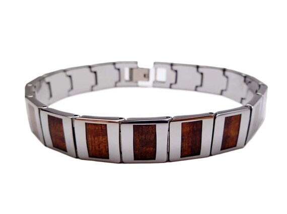 Tungsten koa wood bracelet discount