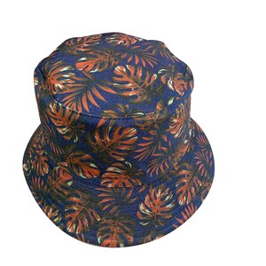 Tropical Hawaiian Style Monstera Leaves & Palm Tree Print Bucket Travel ...