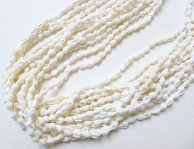 12 Strands of 56' White Nasa Shell Hawaiian Lei Necklace Set Gift of Aloha Graduation Hawaii Culture Shell Lei Birthday Wedding Luau Loop 