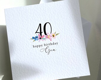 40 Birthday Card, Personalised 70th Card, Age Birthday Card